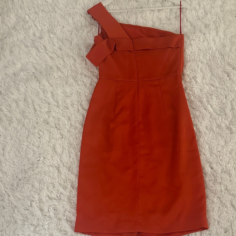 Reiss Fiery Red One-Shoulder Dress - Picture 3 of 3